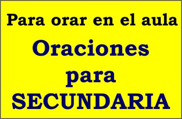 Para orar en el aula_Secundaria