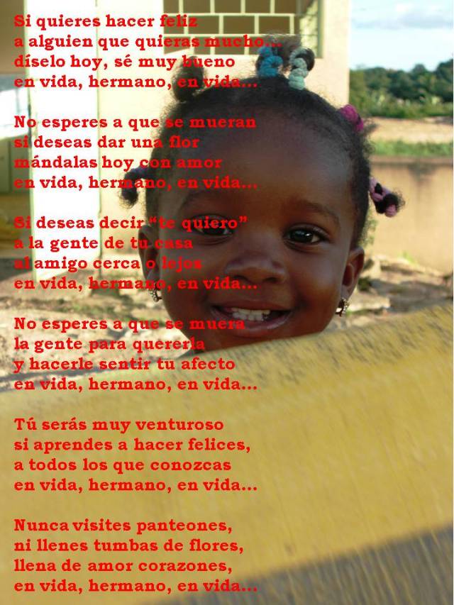 En vida, hermano, en vida